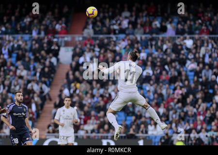 Madrid, Spain. 3rd Nov, 2018. Real Madrid's Gareth Bale during La Liga match between Real Madrid and Real Valladolid at Santiago Bernabeu Stadium in Madrid.Final Score: Real Madrid 2 - 0 Valladolid Credit: Legan P. Mace/SOPA Images/ZUMA Wire/Alamy Live News Stock Photo