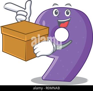With box number nine athletics the shaped character Stock Vector