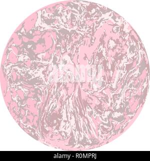 Marble abstract acrylic background. Nature pink marbling artwork texture. Imitation of a cross round section of a gemstone. Vector illustration. Stock Vector