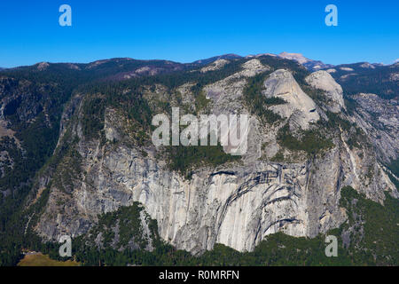 The view from Glacier Point in Yosemite National Park. Stock Photo