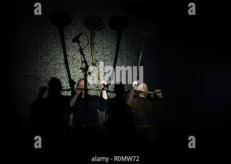Saint Petersburg, Russia - October 31 2018: concert of Norwegian band Wardruna at the Ice Palace arena. Stock Photo