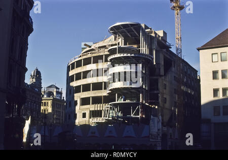 Wien, Bau des Haas Hauses um 1989 - Vienna, Construction of the Haas House 1989 Stock Photo