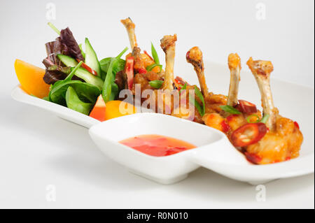 fried chilli chicken wings Stock Photo