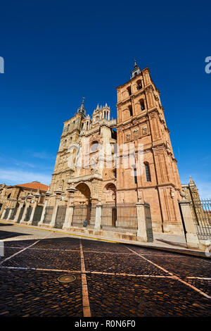 Cathedral, Astorga, Via de la Plata (Silver Route), Leon province, Castilla-Leon, Way of St James, Spain, Europe Stock Photo