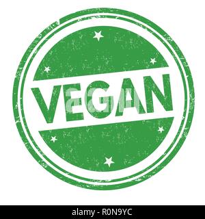 Vegan friendly sign or stamp on white background, vector illustration ...