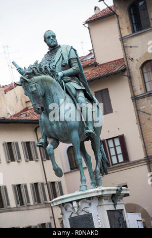 Statue of Cosimo de Medici in the Piazza della Signoria in Florence, Italy Europe Stock Photo