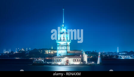 Maiden Tower in Bosphorus strait Istanbul, Turkey Stock Photo