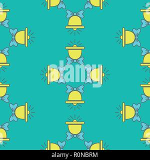 Vector seamless pattern with bells Stock Vector