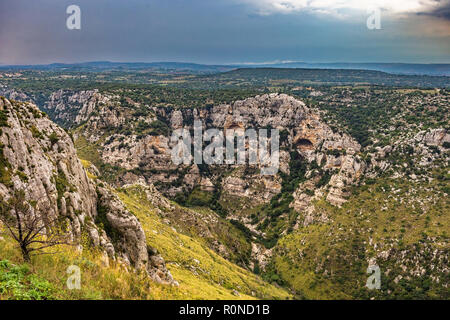 Oriented Nature Reserve Cavagrande. Sicily, Italy. Stock Photo