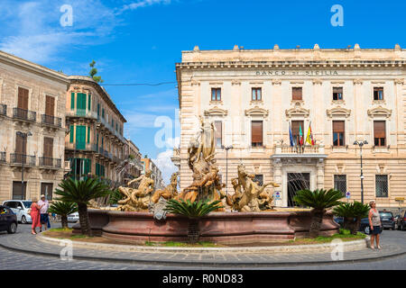 Architectural details. Ortigia. Small island which is the historical centre of the city of Syracuse, Sicily. Italy. Stock Photo