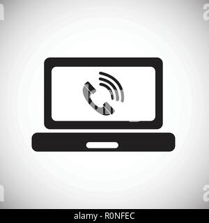 Help desk on gadget on white background icon Stock Vector