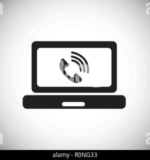 Help desk on gadget on white background Stock Vector