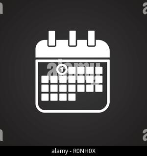 Stydying time table calendar on black background Stock Vector