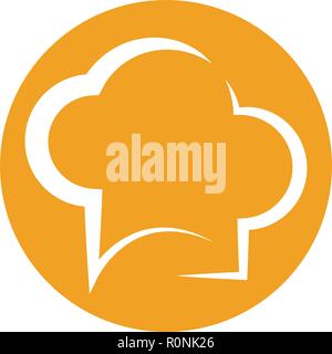 hat chef logo template vector illustration Stock Vector