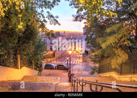 Montmartre staircase, Paris, France Stock Photo