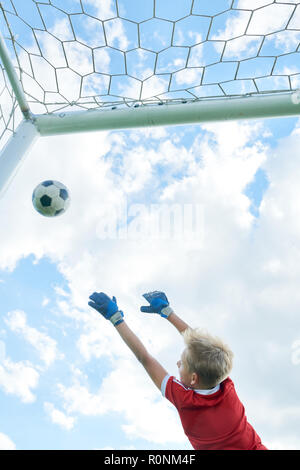 Boy Goalkeeper Stock Photo