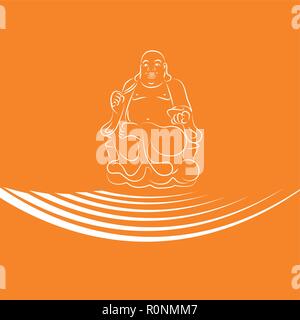 buddha meditation yoga outline drawing vector illustration EPS10 Stock ...