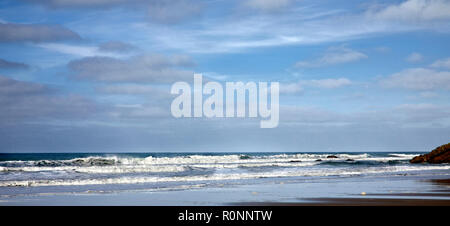 Sky and sea. West from Welcombe Mouth. Devon Stock Photo