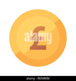 French Franc coin icon , flat vector illustration with sign of Franc isolated on white Stock Vector