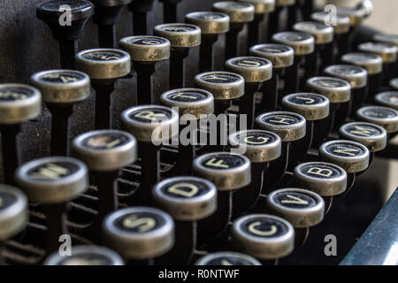 Typewrite that has not been used in a while. Stock Photo