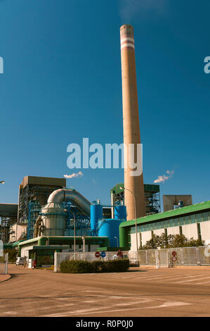 Thermal power plant littoral. Carboneras. Almeria province. Region of Andalusia. Spain. Europe Stock Photo