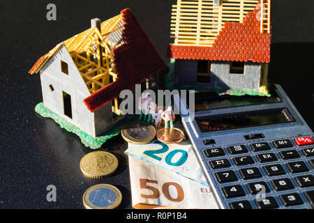 Child benefit to build and finance a home Stock Photo