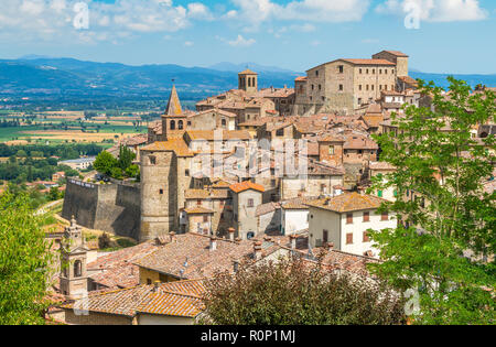 Panoramic view of Anghiari, in the Province of Arezzo, Tuscany, Italy. Stock Photo