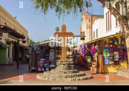 Colorful Olvera Street Los Angeles on a Sunny Afternoon Stock Photo