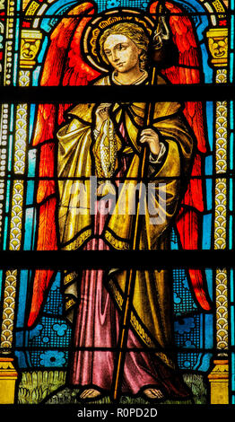Saint Raphael the Archangel, stained glass window in the Basilica di ...