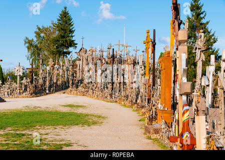 Hill of Crosses. Siauliai (Šiauliai), Siauliai County , Lithuania, Baltic states, Europe Stock Photo