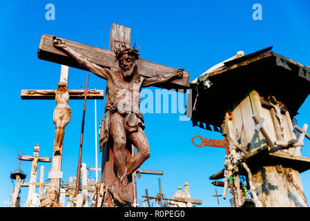 Hill of Crosses. Siauliai (Šiauliai), Siauliai County , Lithuania, Baltic states, Europe Stock Photo