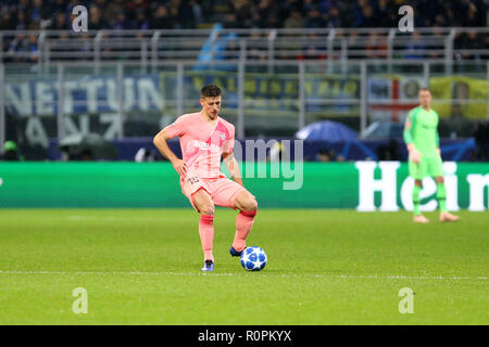 Milano, Italy. 6th November, 2018.  Clement Lenglet of Fc Barcelona in action during Uefa Champions League  Group B match  between FC Internazionale and Fc Barcelona. Credit: Marco Canoniero/Alamy Live News Stock Photo