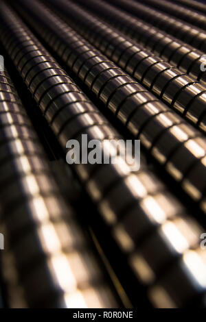 Detail of the round sheet metal backdrop Stock Photo