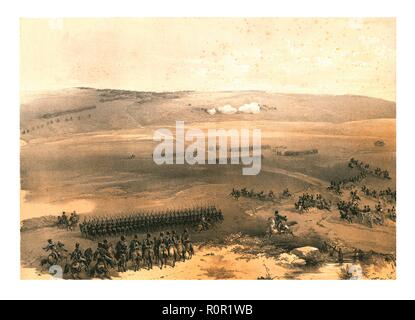 'The Cavalry Affair of the Heights of Bulganak - the First Gun...1854', (1855). Creator: Jonathan Needham. Stock Photo