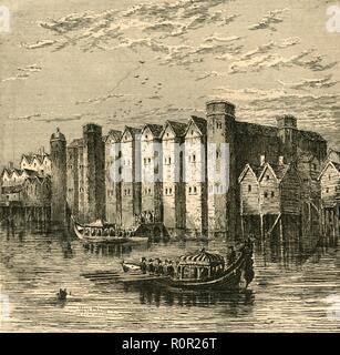 Baynard's Castle from a View Published in 1790 London Stock Photo - Alamy