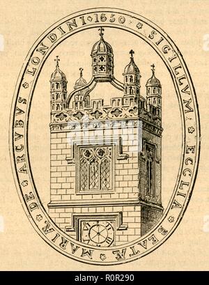 'The Seal of Bow Church', c1650, (1897). Creator: Unknown. Stock Photo