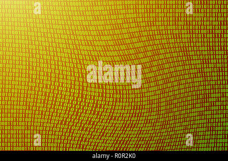 Distorted Random Code An image of a corrupted and distorted binary code made up of a set of ...