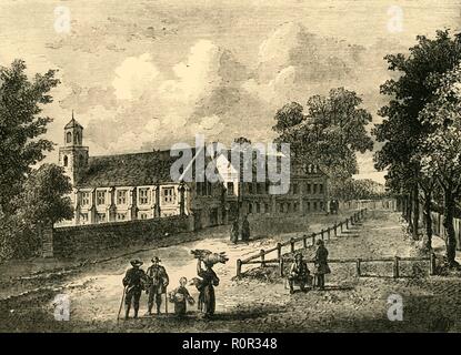 'Dulwich College in 1750', (c1878). Creator: Unknown. Stock Photo