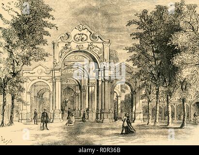 'The Italian Walk, Vauxhall Gardens', (c1878). Creator: Unknown. Stock Photo