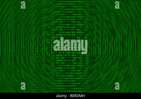 An image of a blurry binary code made up of a set of green numbers on a black background. Motion effect Stock Photo