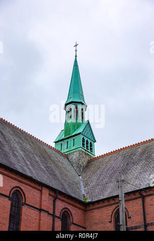 The steeple of St Michael's church in Coppenhall Crewe Cheshire UK Stock Photo