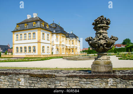 The summer palace of the Würzburg Prince-Bishops, built in 1680/82, was enlarged in 1753 by Balthasar Neumann. Stock Photo