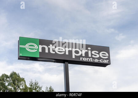 Enterprise rent a car sign in England, UK Stock Photo