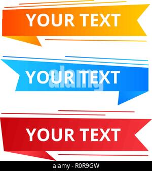 Style text templates speed origami for banner Vector Text Label Stock ...