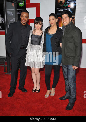 Anna Maria Perez De Tagle, Collins Pennie, Walter Perez and Kristy Flores - Fame cast - Pelham 123 Premiere at the Westwood Village Theatre In Los Ang Stock Photo