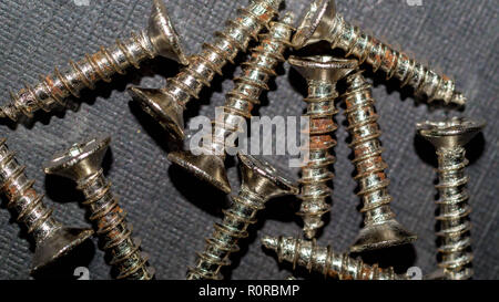 rusty metallic screw Stock Photo