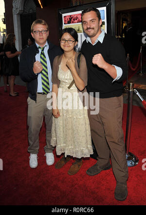 The director Nick Jasenovic, Charlene Yi and Jake Johnson - Paper Heart Premiere at the Vista Theatre In Los Angeles.          -            Jasenovic  Stock Photo