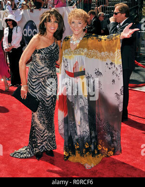Kate Linder and Jeanne Cooper -  35th Daytime Emmy Awards 2008 at The Kodak Theatre In Los Angeles.  full length eye contact smile          -          Stock Photo
