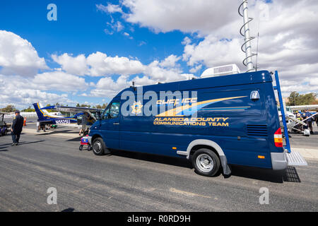 October 6, 2018 Livermore / CA / USA - Alameda County Police department display at the Livermore Municipal Airport Open House event; east San  Francis Stock Photo