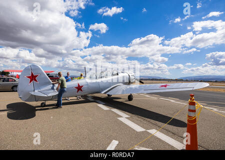 October 6, 2018 Livermore / CA / USA - Aircraft on display at the Livermore Municipal Airport Open House event Stock Photo